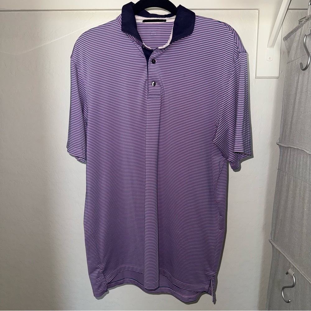 Greyson Purple and Blue Performance Golf Shirt